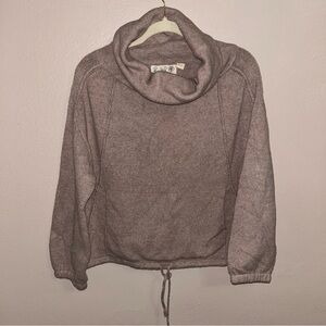 Cowl-Neck Drawstring Hem Sweater - Dusty Mauve anthologie field flower